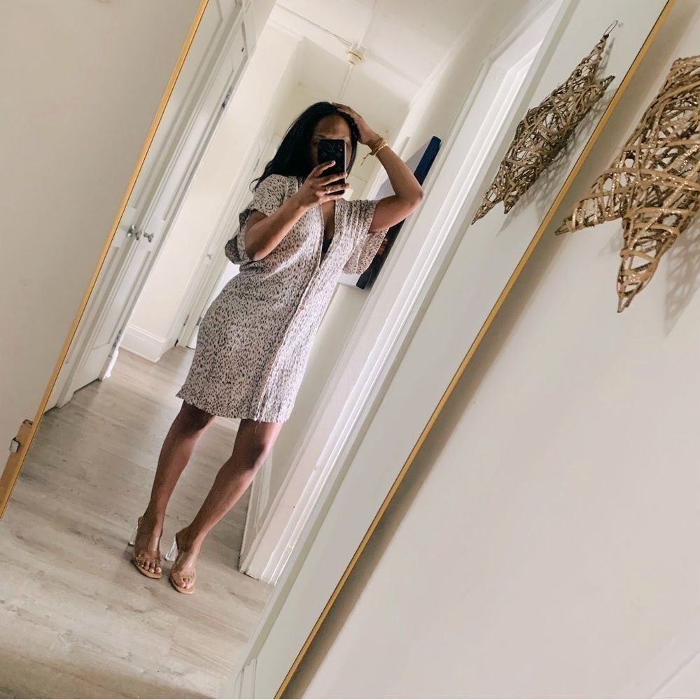 VICI MINI DRESS ANIMAL PRINT CREAM GRAY - Picture 3 of 15